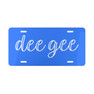 Delta Gamma Kem License Plate