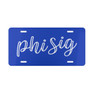 Phi Sigma Sigma Kem License Plate