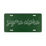 Sigma Alpha Kem License Plate