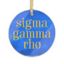 Round Sigma Gamma Rho Watercolor Acrylic Ornaments