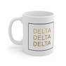  Delta Delta Delta Gold Box Coffee Mugs 