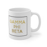 Gamma Phi Beta Gold Box Coffee Mugs
