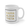 Kappa Alpha Theta Gold Box Coffee Mugs