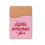 Alpha Omicron Pi Stars Leatherette Card Pouch Phone Wallet