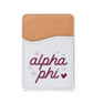 Alpha Phi Stars Leatherette Card Pouch Phone Wallet