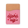 Alpha Sigma Alpha Stars Leatherette Card Pouch Phone Wallet