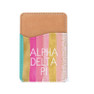 Alpha Delta Pi Stripes Leatherette Card Pouch Phone Wallet