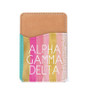 Alpha Gamma Delta Stripes Leatherette Card Pouch Phone Wallet