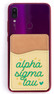 Alpha Phi Stripes Leatherette Card Pouch Phone Wallet