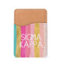 Sigma Kappa Stripes Leatherette Card Pouch Phone Wallet