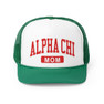 Alpha Chi Omega Mom Varsity Trucker Caps