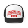 Alpha Sigma Alpha Mom Varsity Trucker Caps