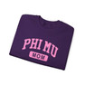 Phi Mu Mom Varsity Crewneck Sweatshirts