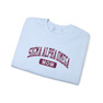 Sigma Alpha Omega Mom Varsity Crewneck Sweatshirts