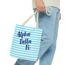 Alpha Delta Pi Striped Tote Bag