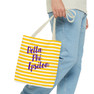 Delta Phi Epsilon Striped Tote Bag