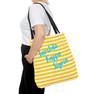 Lambda Kappa Sigma Striped Tote Bag