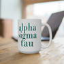 Alpha Sigma Tau Classic Crest Coffee Large Mug 15oz