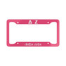 Delta Zeta Pink License Plate Frame - New