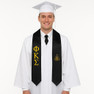  24 Hour Rush Greek Lettered Graduation Stole w/ Crest - Shield 