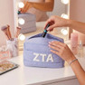 Zeta Tau Alpha Puffer Style Makeup Bag
