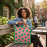 Mini Polka Dot Alpha Kappa Alpha Jute Bag
