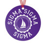  Sigma Sigma Sigma Metal Christmas Ornaments 