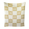 Sorority Shop Alpha Chi Omega Acrylic Checkerboard Beige Throw Blankets 