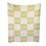 Sorority Shop Alpha Omicron Pi Acrylic Checkerboard Beige Throw Blankets 