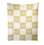 Sorority Shop Delta Delta Delta Acrylic Checkerboard Beige Throw Blankets 