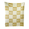 Sorority Shop Phi Sigma Sigma Acrylic Checkerboard Beige Throw Blankets 
