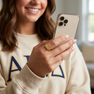 Alpha Xi Delta Athena Oval Adjustable Ring