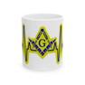  Mason Heartbeat Square and Compass Ceramic Coffee Cup, 11oz 