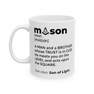 Definition Mason Square and Compass Ceramic Coffee Cup, 11oz 