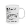  Definition Mason Square and Compass Ceramic Coffee Cup, 11oz 