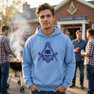 Mason Skull Square and Compass Hooded Sweatshirts