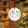 3 Hearts Order Of Eastern Star OES Christmas Ornaments 