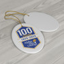 100th Celebration Alpha Phi Omega Holiday Crest Oval Ornaments