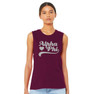 Printify Sorority Tail Heart Bella + Canvas Muscle Tank 
