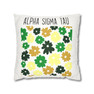  Alpha Sigma Tau Flowers Square Pillowcase 