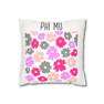  Phi Mu Flowers Square Pillowcase 