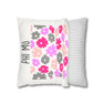  Phi Mu Flowers Square Pillowcase 