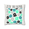  Zeta Tau Alpha Flowers Square Pillowcase 