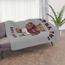 Alpha Phi Teddy Bear Sherpa Blanket - Giant Size!