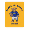 Alpha Phi Omega Teddy Bear Sherpa Blanket - Giant Size!
