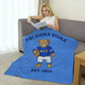 Phi Sigma Sigma Teddy Bear Sherpa Blanket - Giant Size!