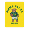 Sigma Alpha Teddy Bear Sherpa Blanket - Giant Size!