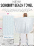 Sorority Shop Sorority New Beach Towel 