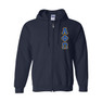 Alpha Phi Omega Heavy Full Zip Hoodie - 3" Letters 