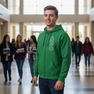 Delta Sigma Phi Heavy Full Zip Hoodie - 3" Letters